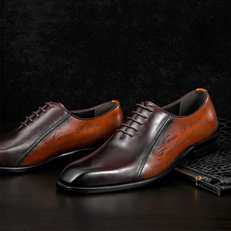 Oxford Men's Leather Shoes - Drivegears