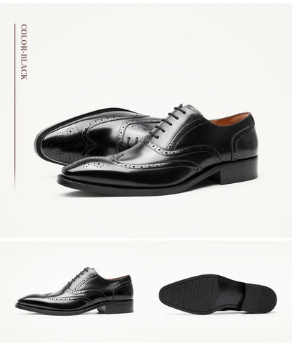 EliteStride Pointed Leather Shoes - Drivegears