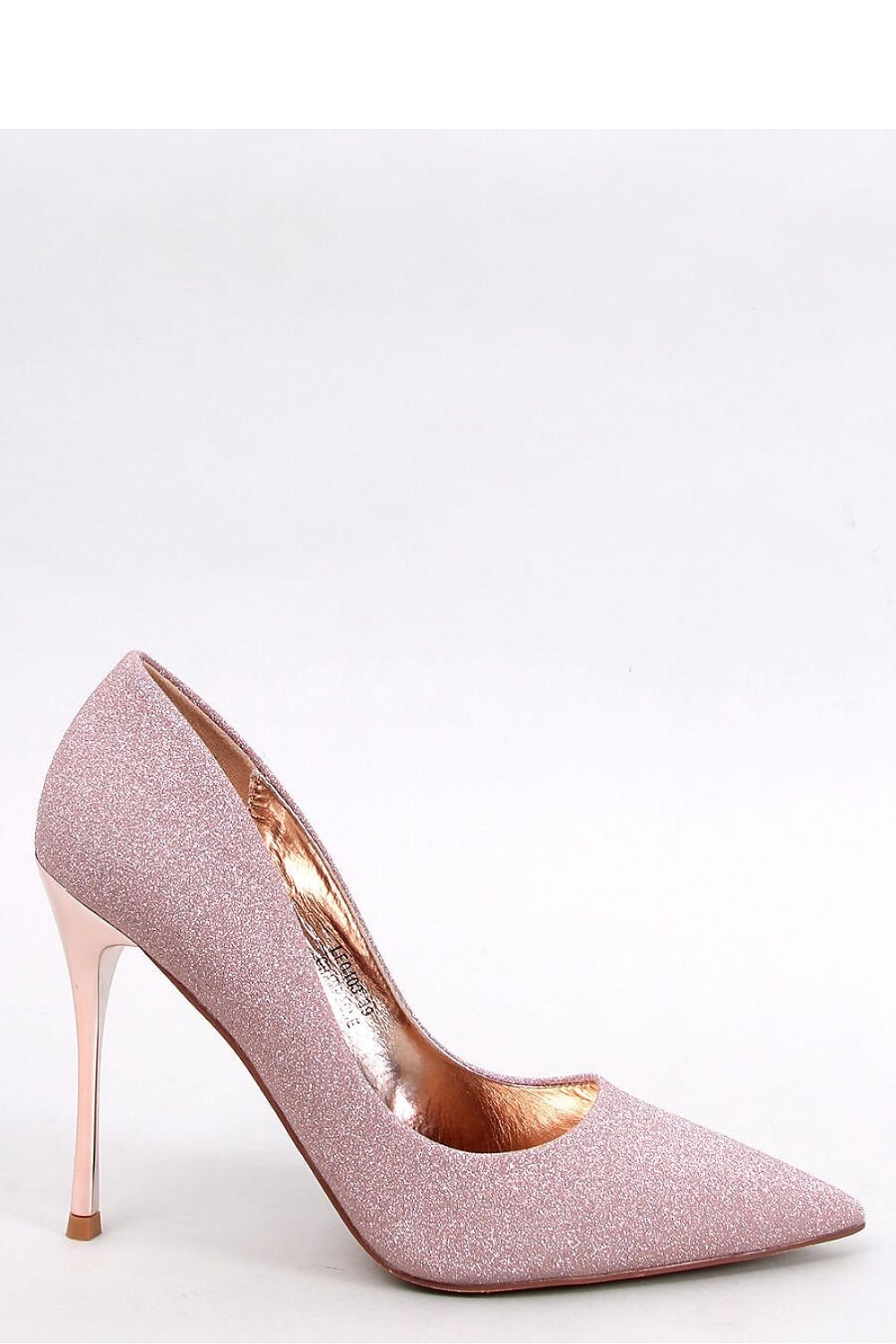 Glitter Pumps on Metallic Stiletto Heel