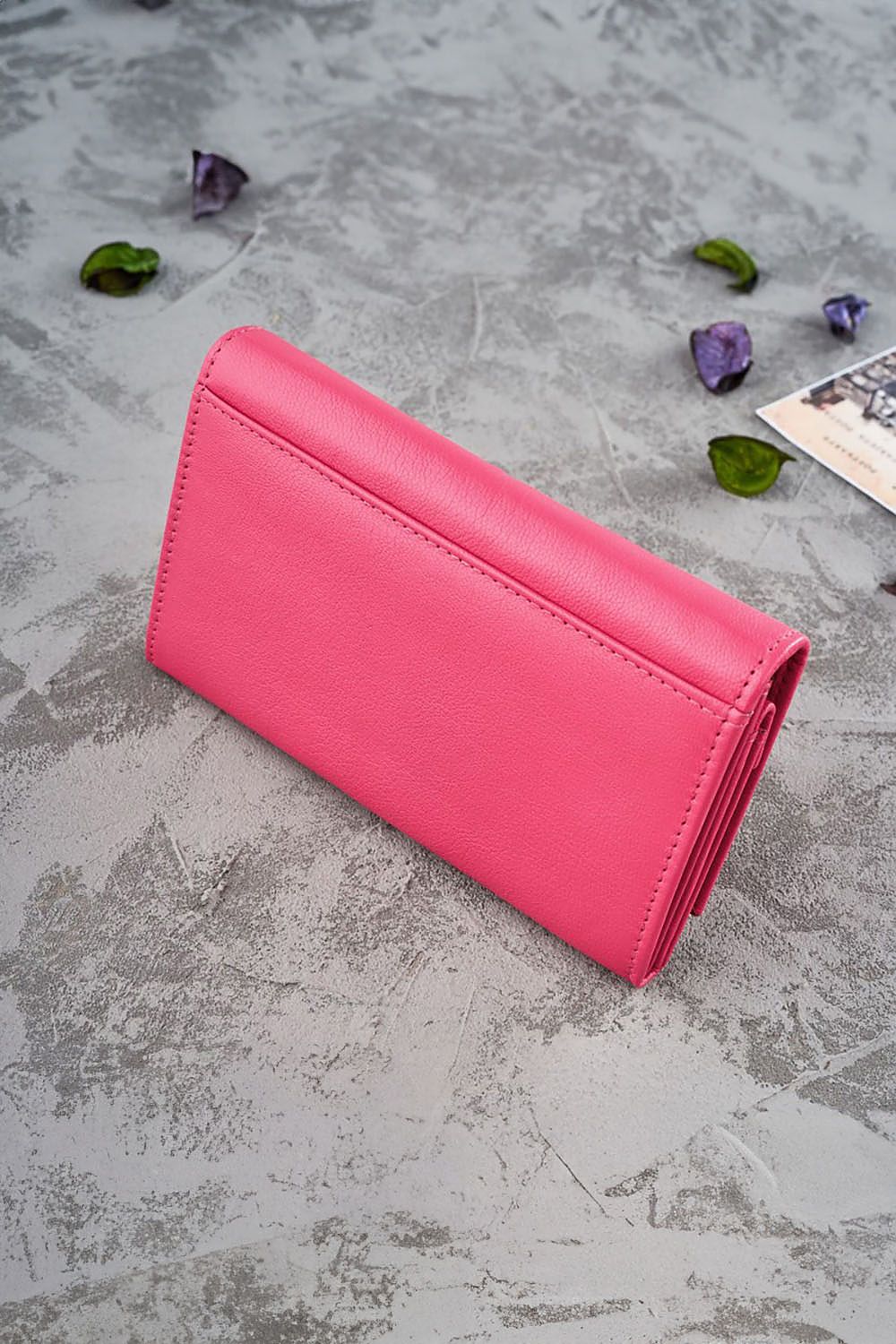 Medium Floral Leather Wallet with RFID Protection