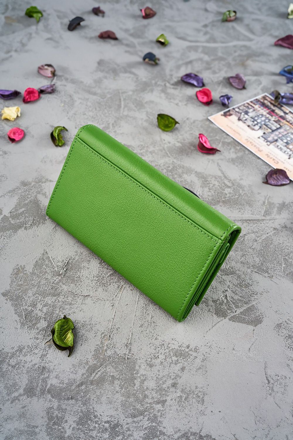 Medium Floral Leather Wallet with RFID Protection