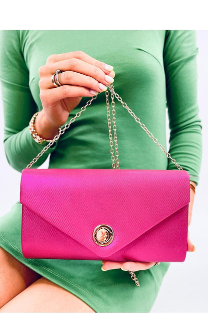 Matte Leather Clutch Bag with Twist-Off Clasp