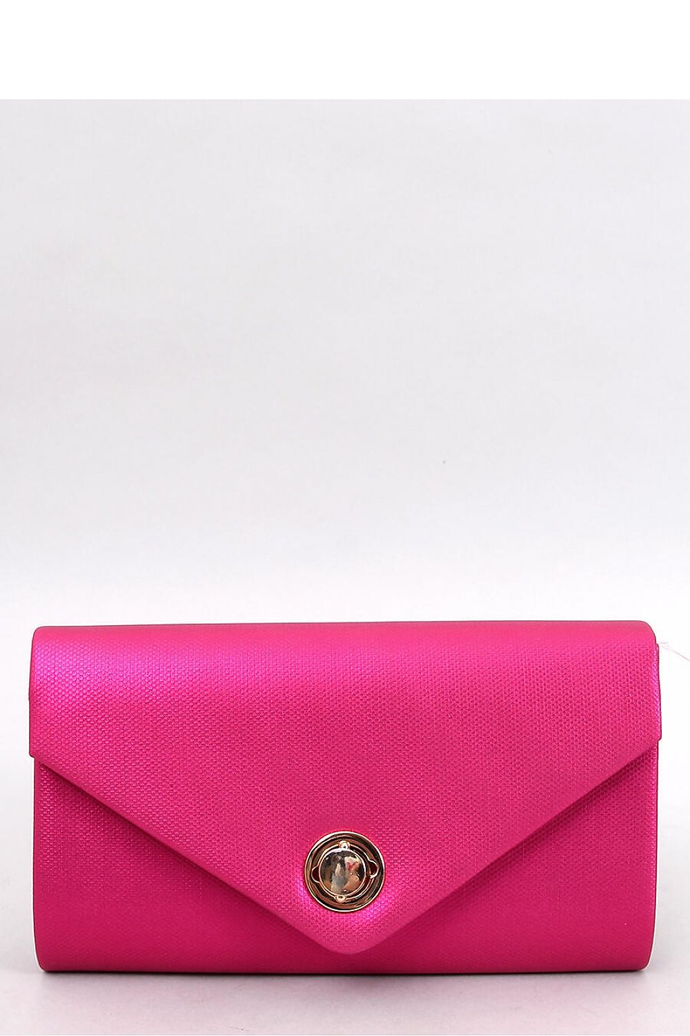 Matte Leather Clutch Bag with Twist-Off Clasp