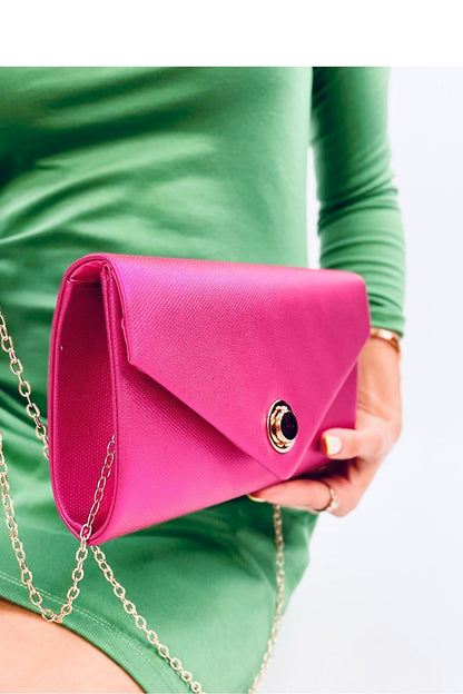 Matte Leather Clutch Bag with Twist-Off Clasp