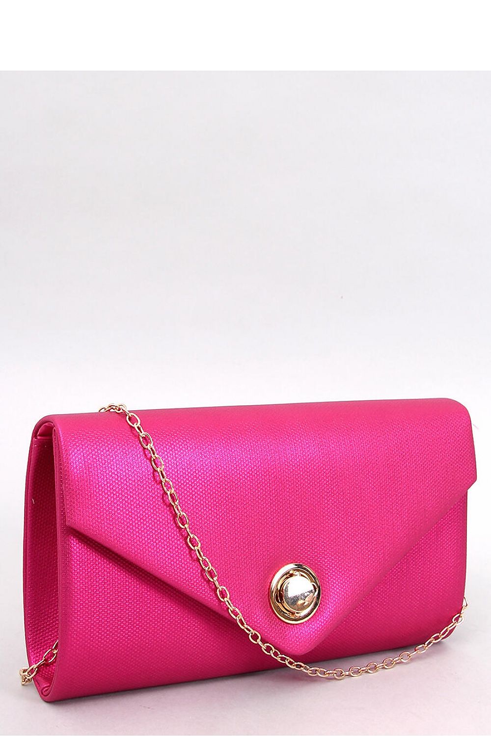 Matte Leather Clutch Bag with Twist-Off Clasp