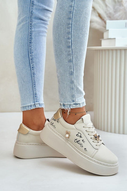 Decorative Pin and Urban Style Sneakers