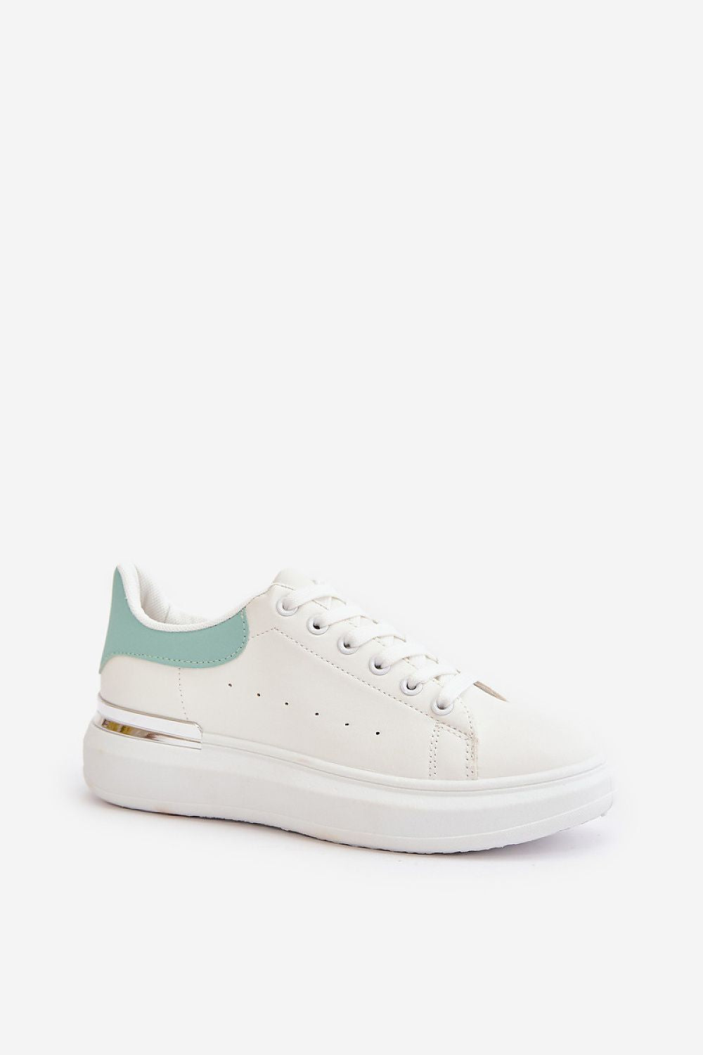 Trendy White-Black Rose Gold Sneakers