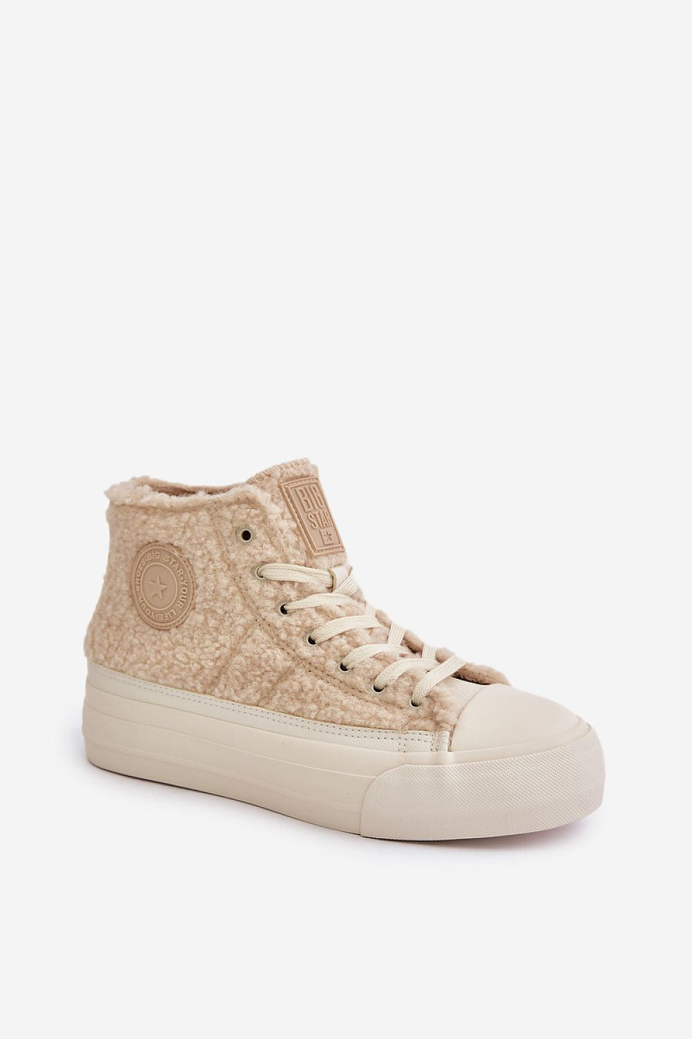 BIG STAR Women's Sheepskin Platform Sneakers