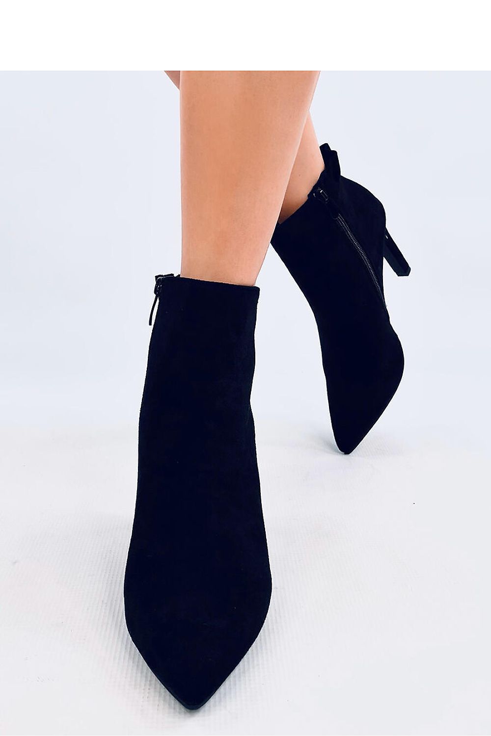 Sharp Toe Heel Boots Black