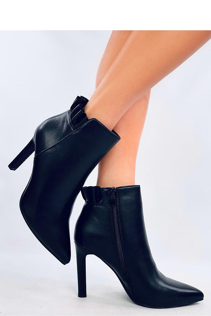 Sharp Black Toe Leather Heels