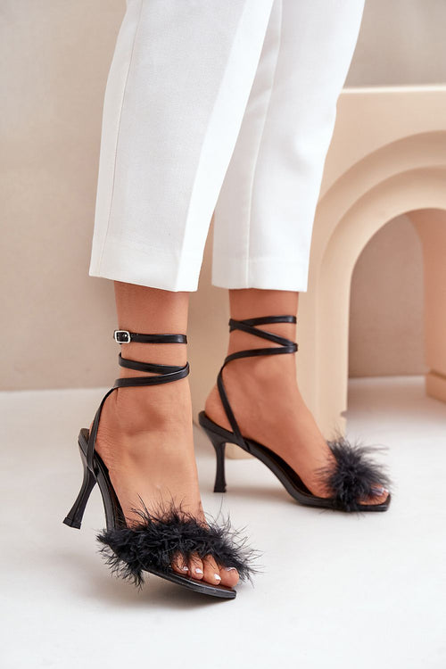 Feather Luxe Stiletto Sandals