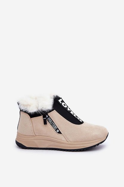 Women's Eco-Suede Sneakers with Fur Lining