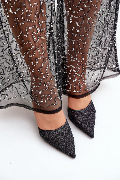 Sequined Elegance Party Heels