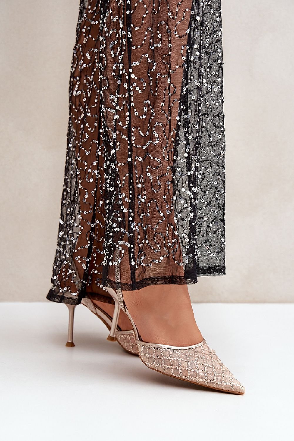 Sequined Elegance Party Heels